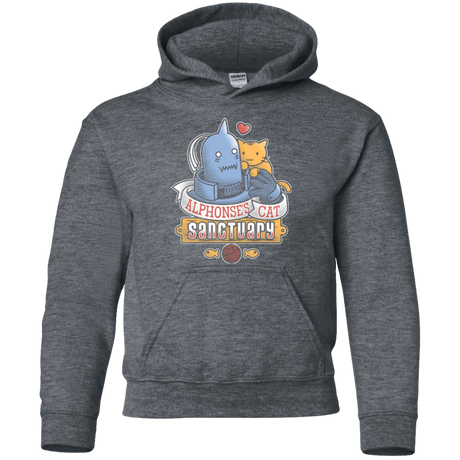 Sweatshirts Dark Heather / YS CAT SANCTUARY Youth Hoodie