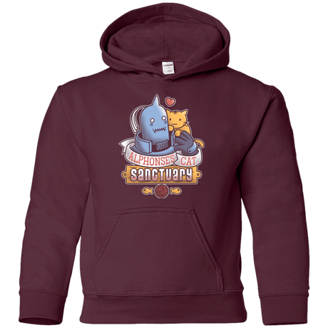 Sweatshirts Maroon / YS CAT SANCTUARY Youth Hoodie