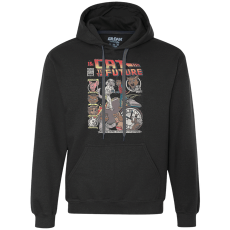 Sweatshirts Black / Small CAT TO THE FUTURE Premium Fleece Hoodie