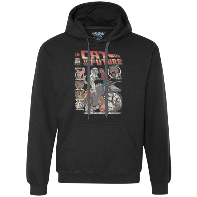 Sweatshirts Black / Small CAT TO THE FUTURE Premium Fleece Hoodie