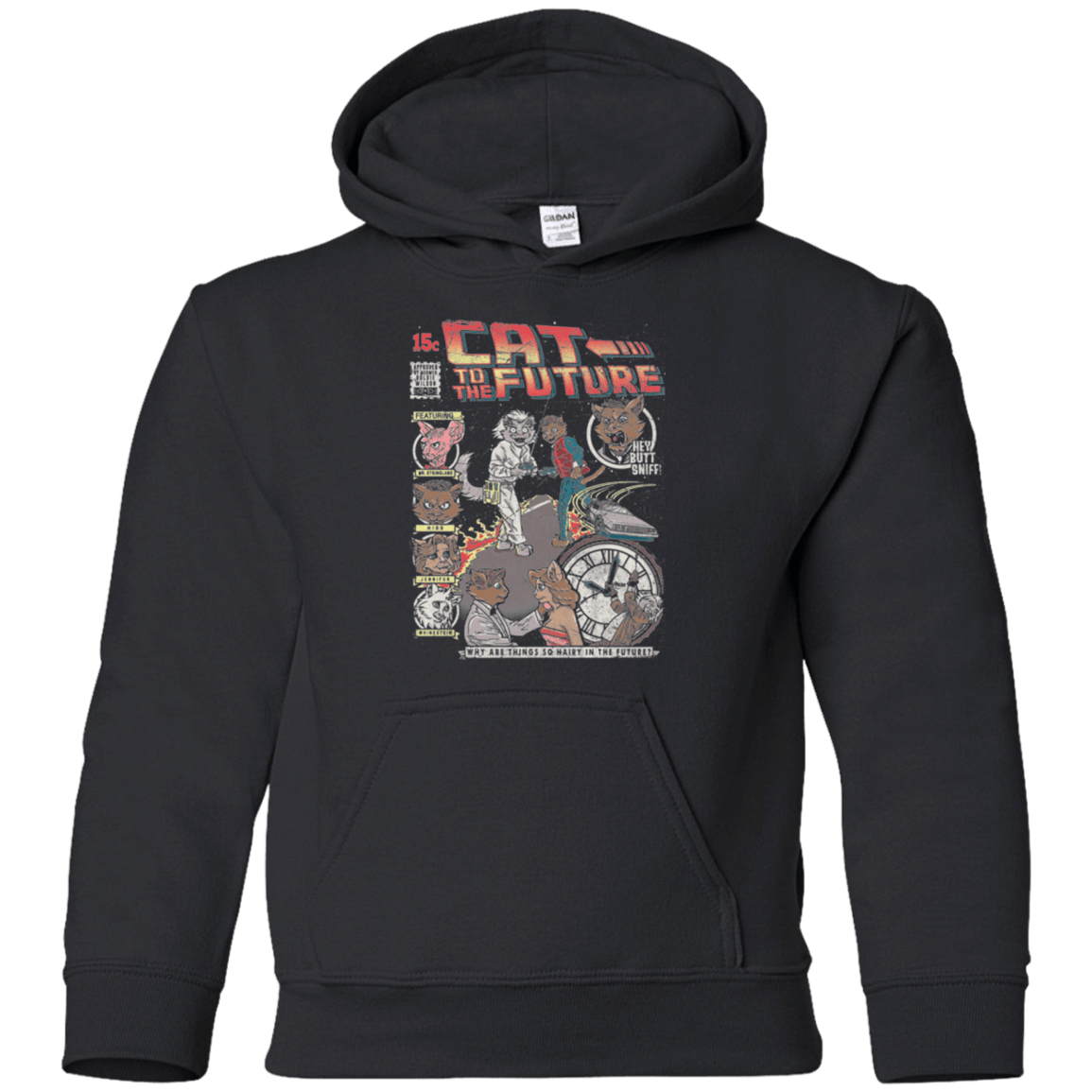 Sweatshirts Black / YS CAT TO THE FUTURE Youth Hoodie