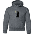 Sweatshirts Dark Heather / YS Cat Vader Youth Hoodie