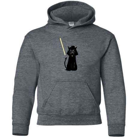 Sweatshirts Dark Heather / YS Cat Vader Youth Hoodie