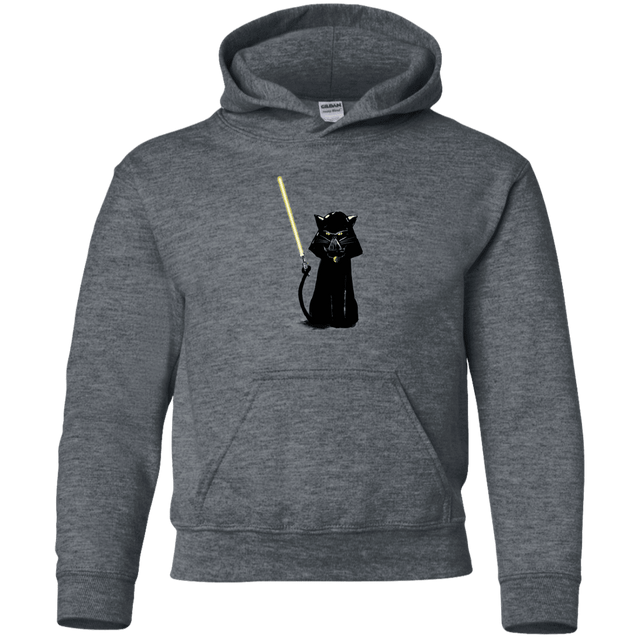 Sweatshirts Dark Heather / YS Cat Vader Youth Hoodie