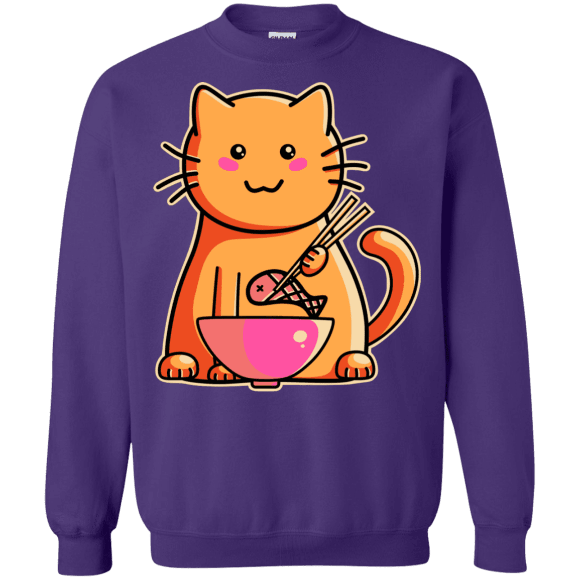 Sweatshirts Purple / S Cats Favourite Meal Crewneck Sweatshirt