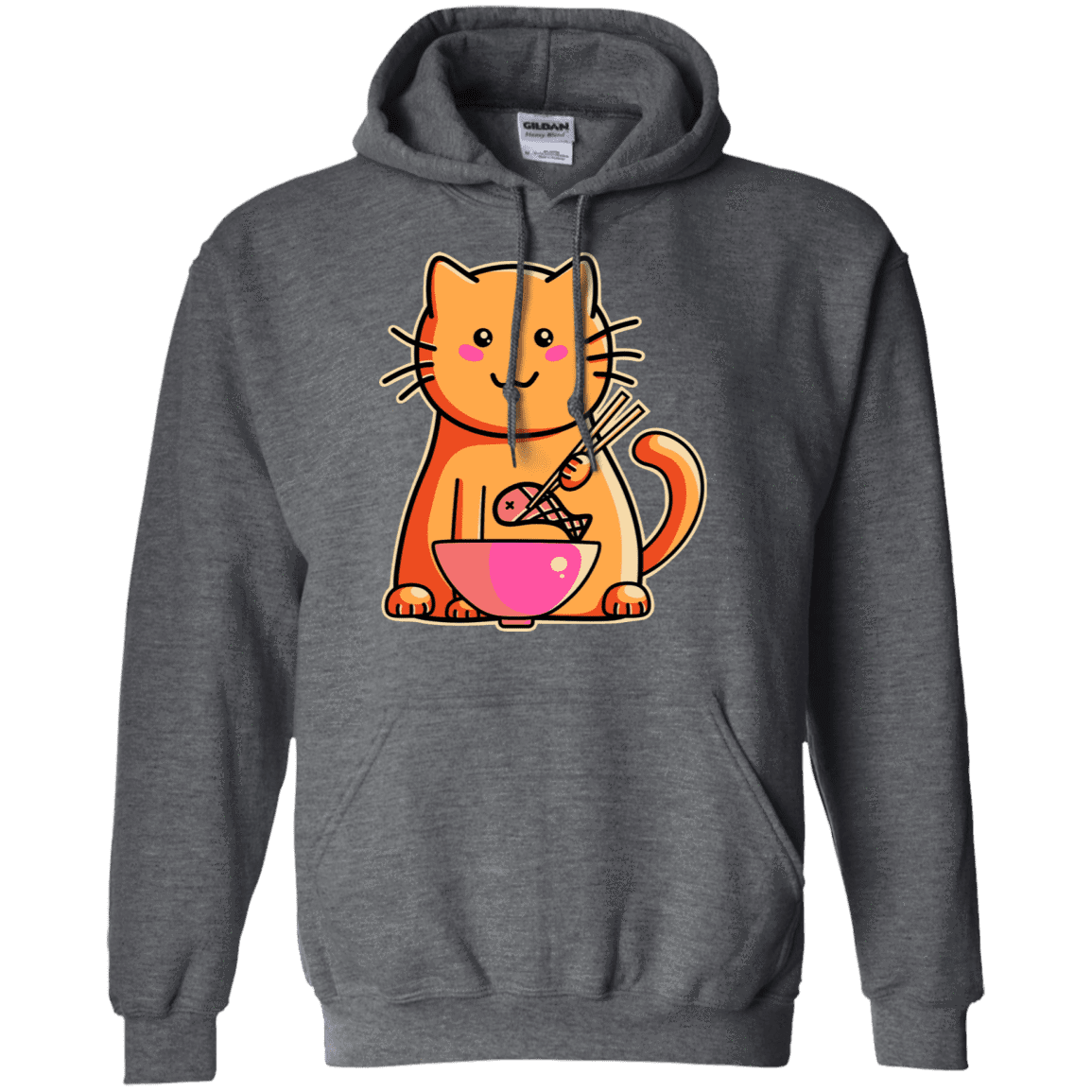 Sweatshirts Dark Heather / S Cats Favourite Meal Pullover Hoodie