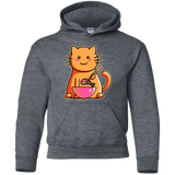 Sweatshirts Dark Heather / YS Cats Favourite Meal Youth Hoodie