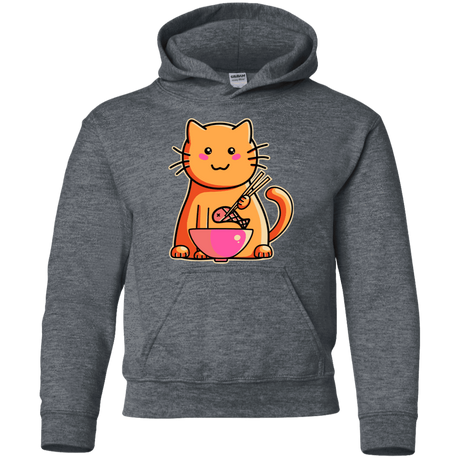 Sweatshirts Dark Heather / YS Cats Favourite Meal Youth Hoodie