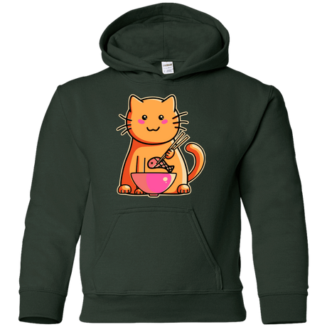 Sweatshirts Forest Green / YS Cats Favourite Meal Youth Hoodie