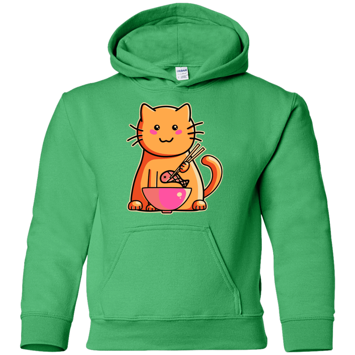 Sweatshirts Irish Green / YS Cats Favourite Meal Youth Hoodie