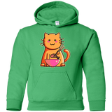 Sweatshirts Irish Green / YS Cats Favourite Meal Youth Hoodie