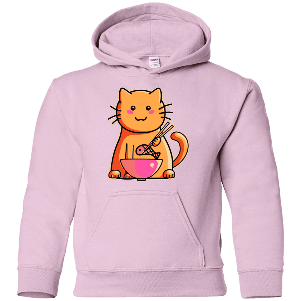 Sweatshirts Light Pink / YS Cats Favourite Meal Youth Hoodie