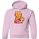 Sweatshirts Light Pink / YS Cats Favourite Meal Youth Hoodie