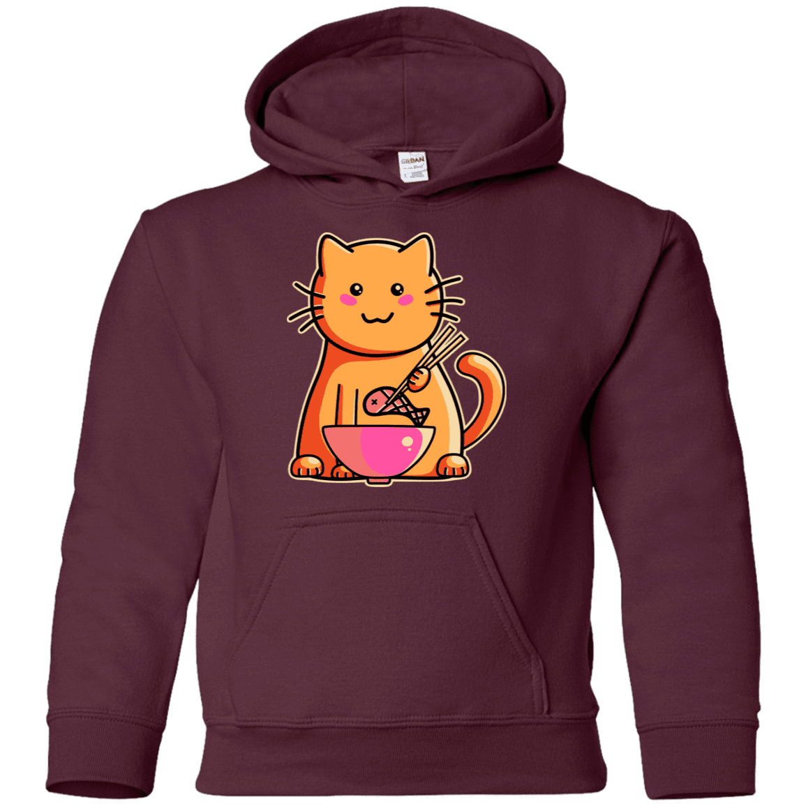 Sweatshirts Maroon / YS Cats Favourite Meal Youth Hoodie