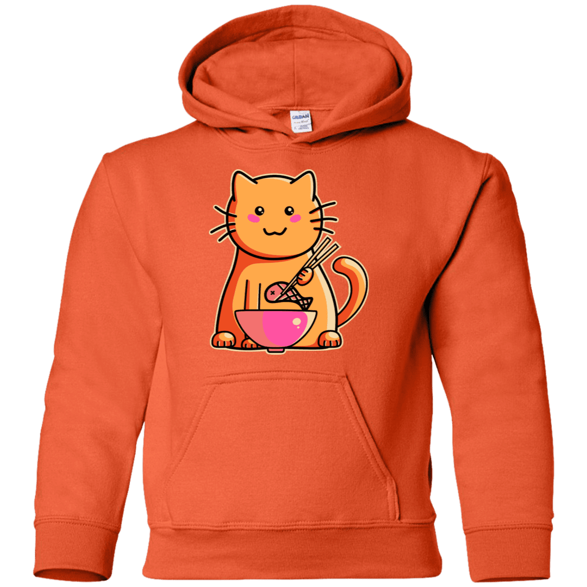 Sweatshirts Orange / YS Cats Favourite Meal Youth Hoodie