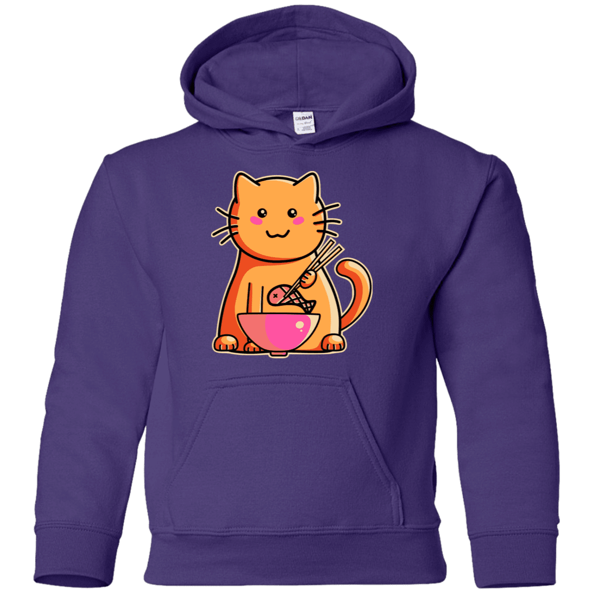 Sweatshirts Purple / YS Cats Favourite Meal Youth Hoodie