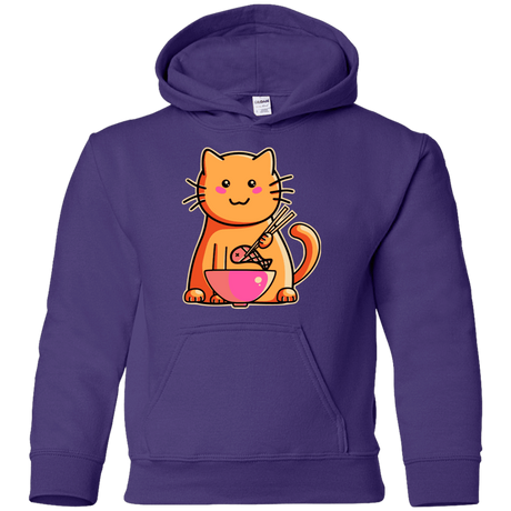 Sweatshirts Purple / YS Cats Favourite Meal Youth Hoodie