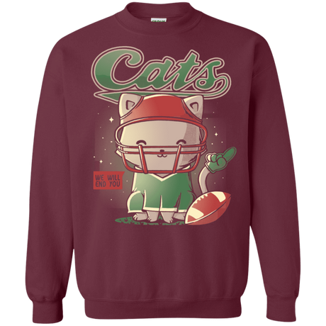 Sweatshirts Maroon / S Cats Football Crewneck Sweatshirt