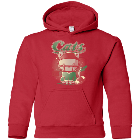 Sweatshirts Red / YS Cats Football Youth Hoodie