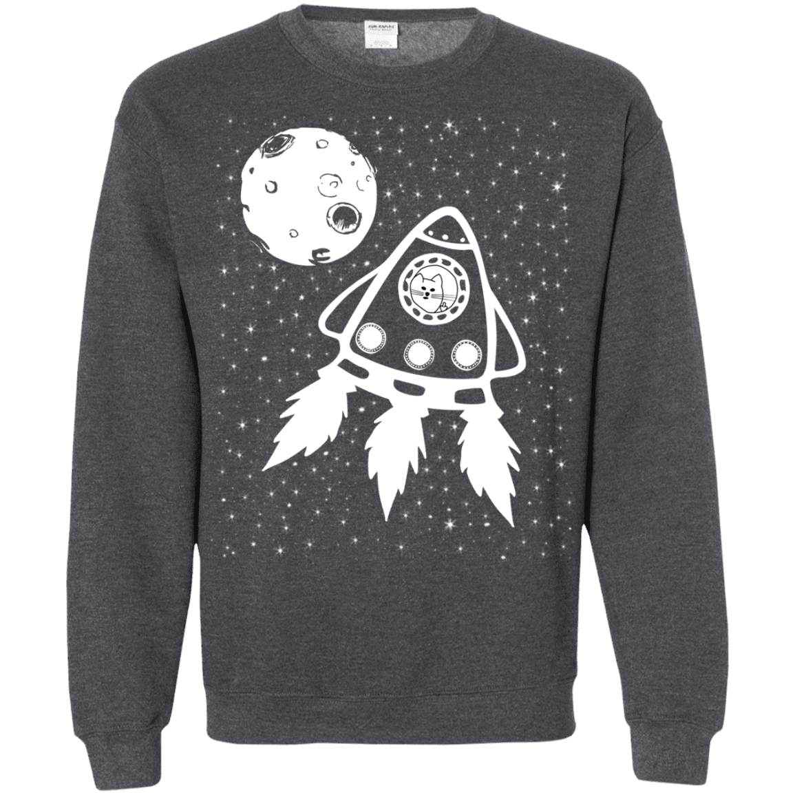 Sweatshirts Dark Heather / S Catstronaut Crewneck Sweatshirt