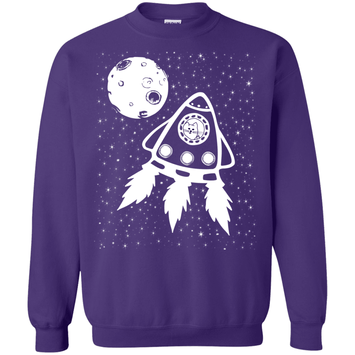 Sweatshirts Purple / S Catstronaut Crewneck Sweatshirt