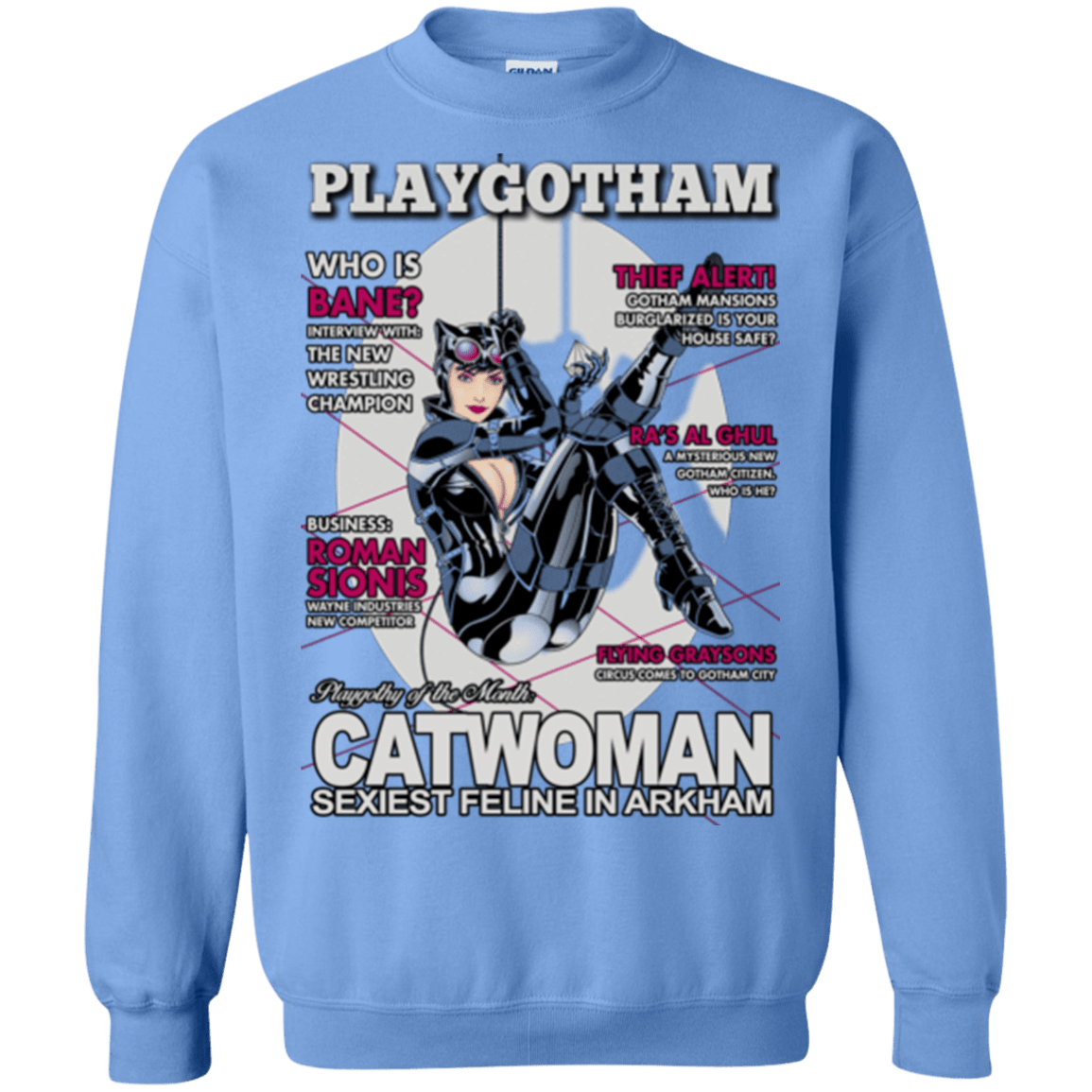 Sweatshirts Carolina Blue / Small Catwoman PlayGotham Crewneck Sweatshirt