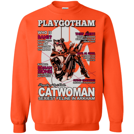 Sweatshirts Orange / Small Catwoman PlayGotham Crewneck Sweatshirt