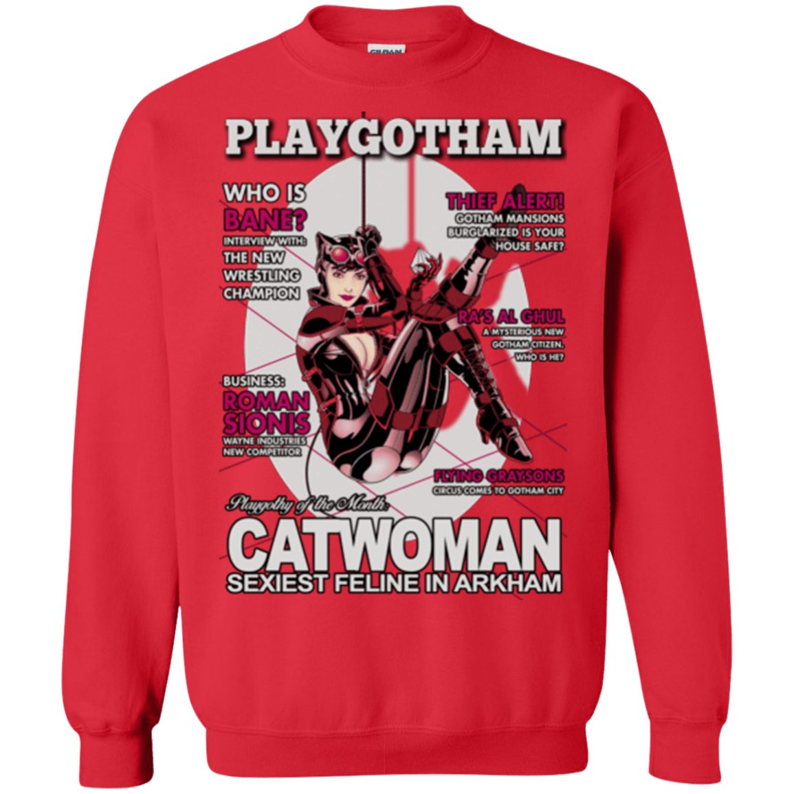 Sweatshirts Red / Small Catwoman PlayGotham Crewneck Sweatshirt