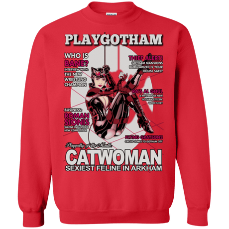 Sweatshirts Red / Small Catwoman PlayGotham Crewneck Sweatshirt