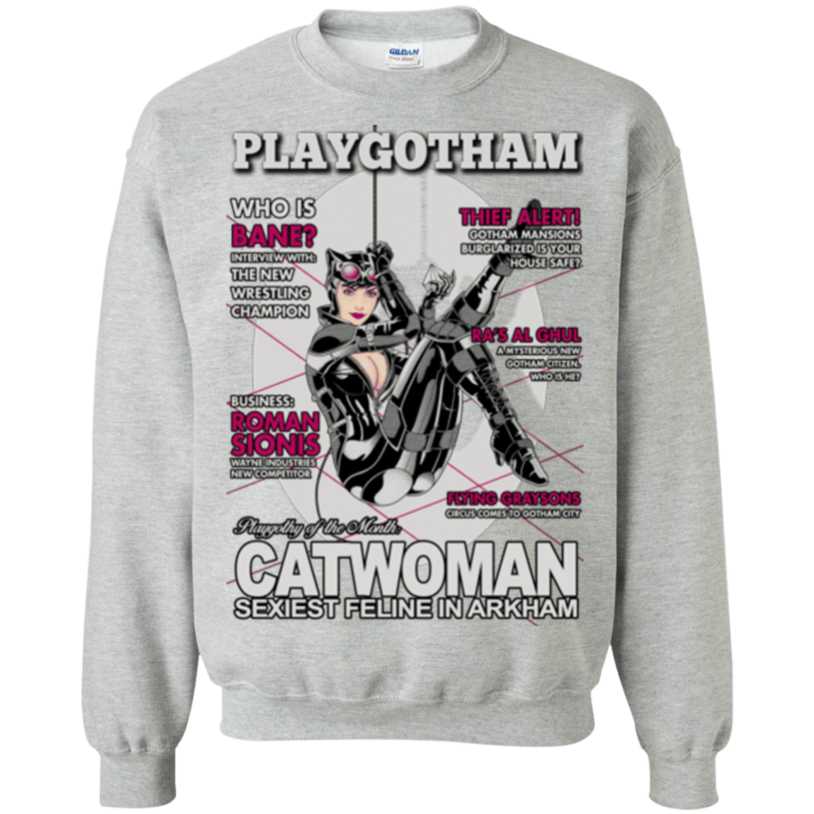 Sweatshirts Sport Grey / Small Catwoman PlayGotham Crewneck Sweatshirt