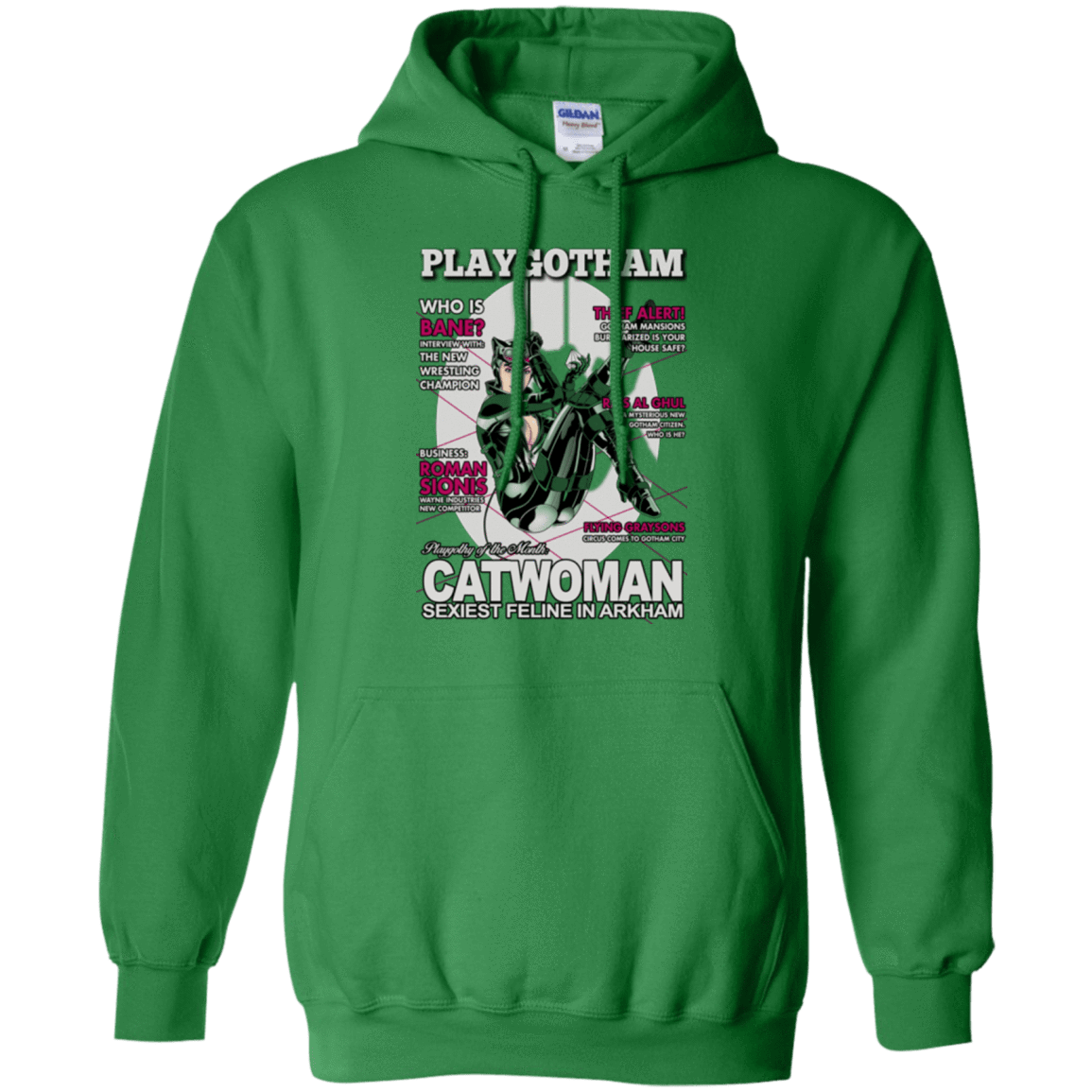 Sweatshirts Irish Green / Small Catwoman PlayGotham Pullover Hoodie