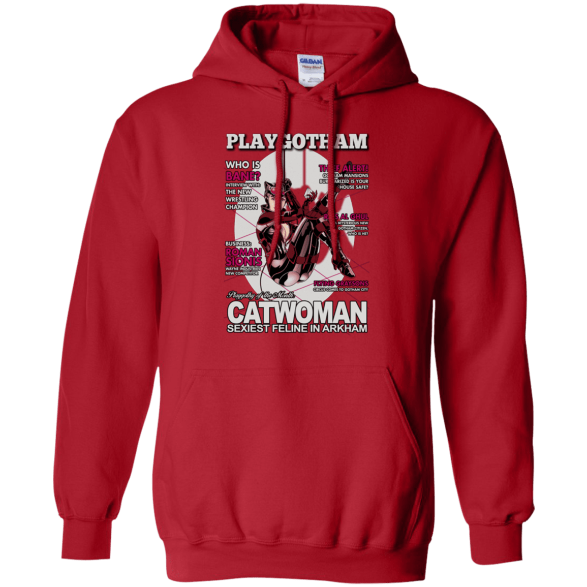 Sweatshirts Red / Small Catwoman PlayGotham Pullover Hoodie