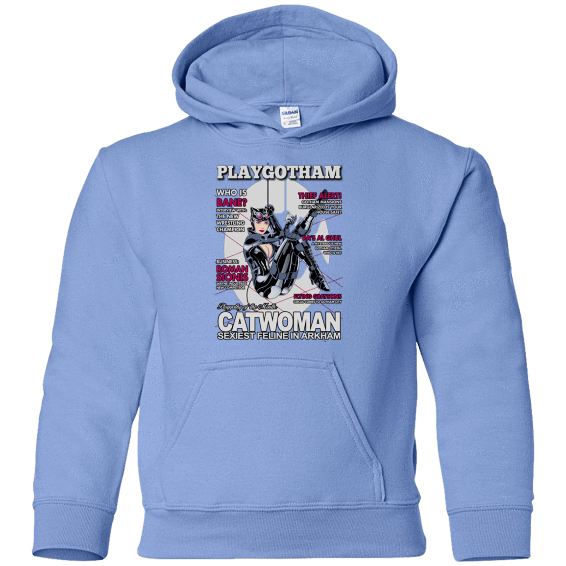Sweatshirts Carolina Blue / YS Catwoman PlayGotham Youth Hoodie