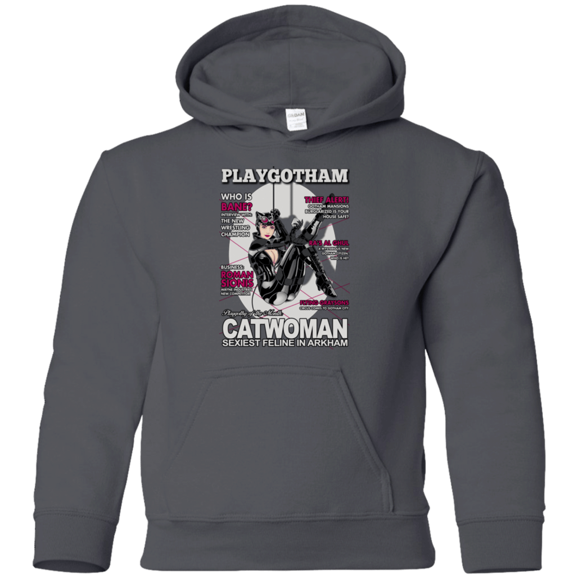 Sweatshirts Charcoal / YS Catwoman PlayGotham Youth Hoodie
