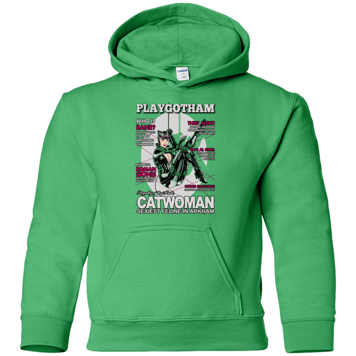 Sweatshirts Irish Green / YS Catwoman PlayGotham Youth Hoodie