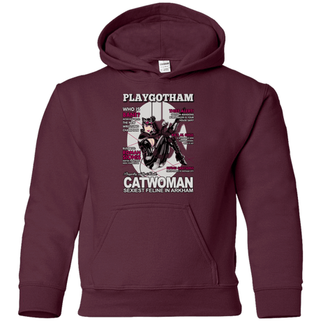 Sweatshirts Maroon / YS Catwoman PlayGotham Youth Hoodie