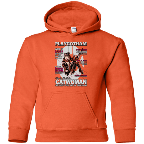 Sweatshirts Orange / YS Catwoman PlayGotham Youth Hoodie
