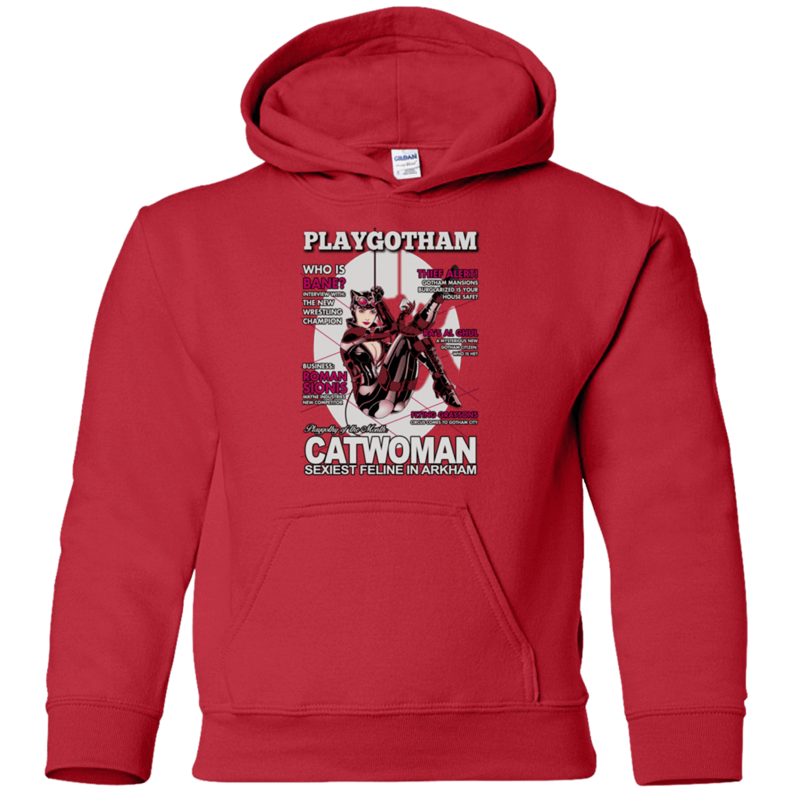 Sweatshirts Red / YS Catwoman PlayGotham Youth Hoodie