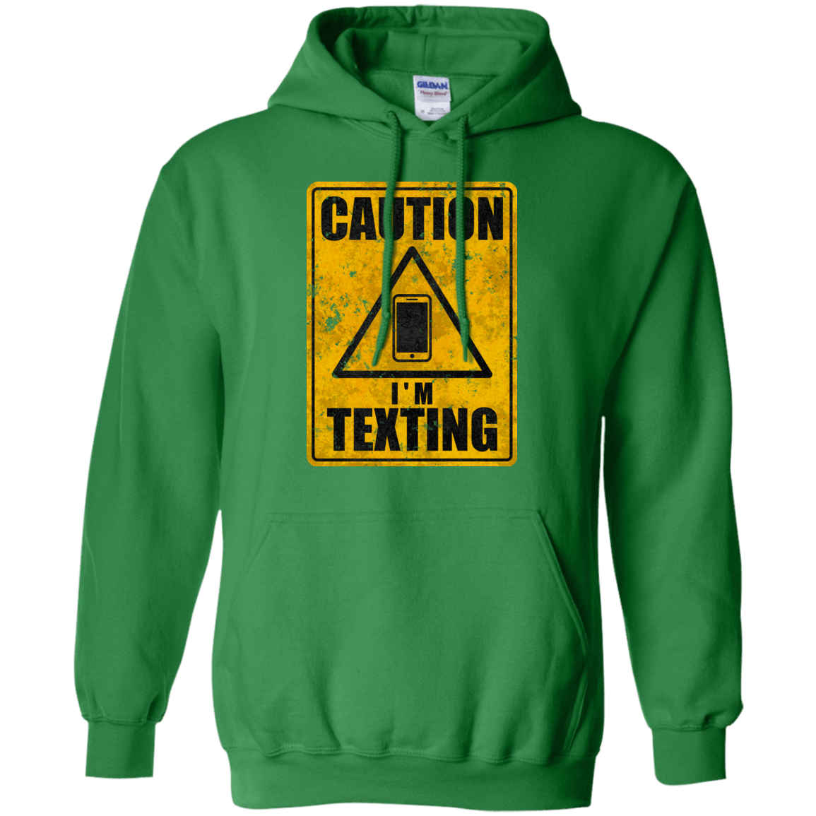 Sweatshirts Irish Green / Small Caution I'm Texting Pullover Hoodie