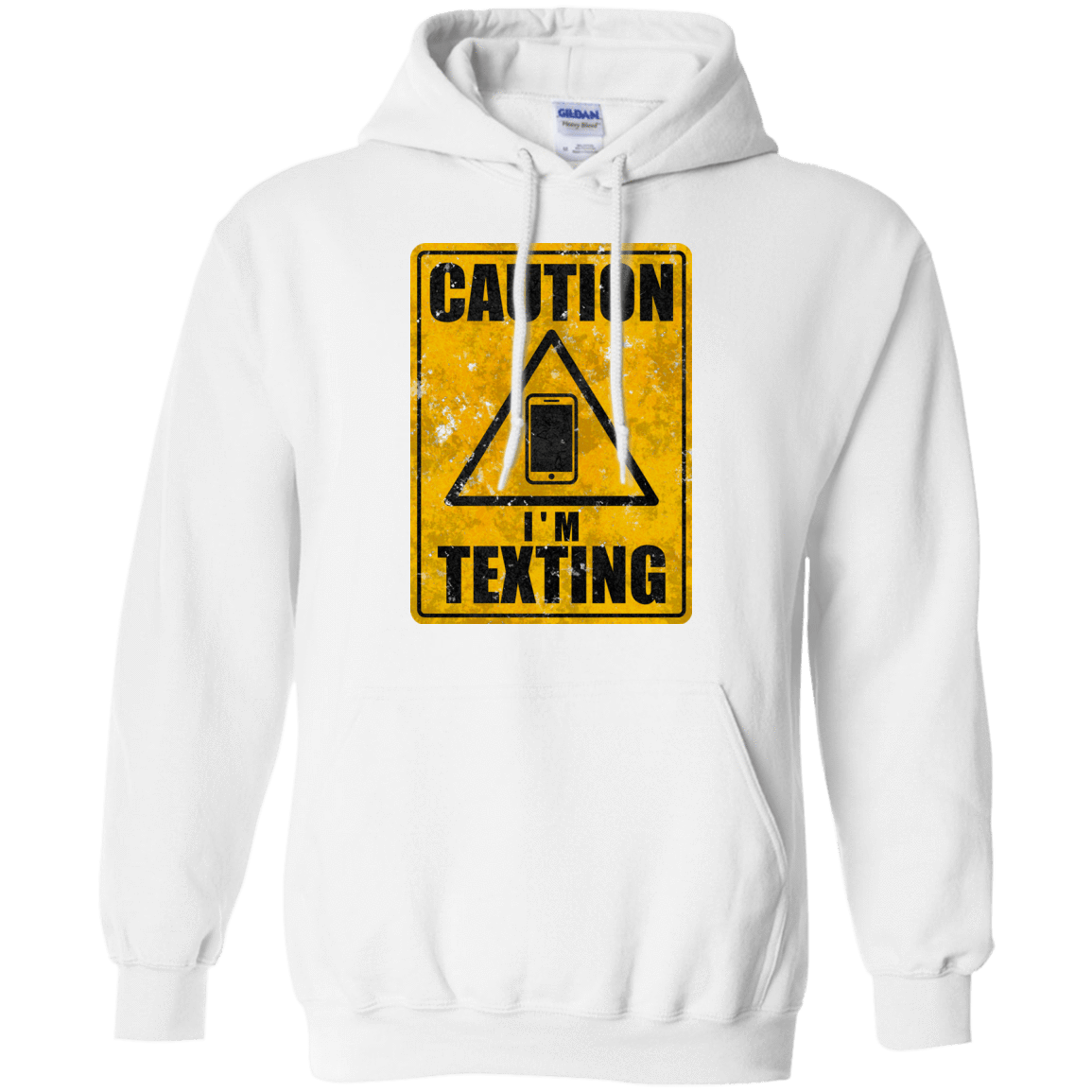 Sweatshirts White / Small Caution I'm Texting Pullover Hoodie