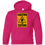 Sweatshirts Heliconia / YS Caution I'm Texting Youth Hoodie