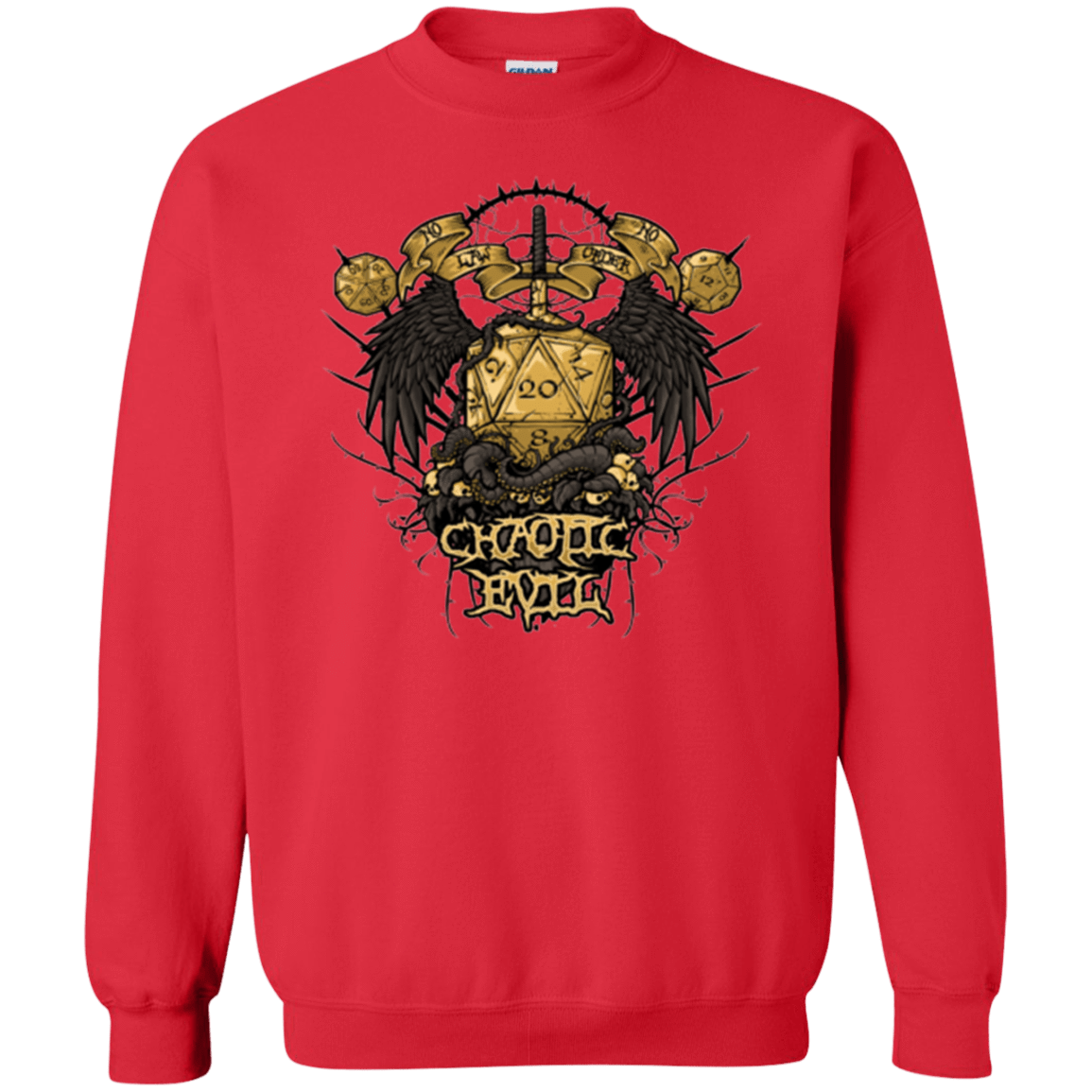 Sweatshirts Red / Small CHAOTIC EVIL Crewneck Sweatshirt