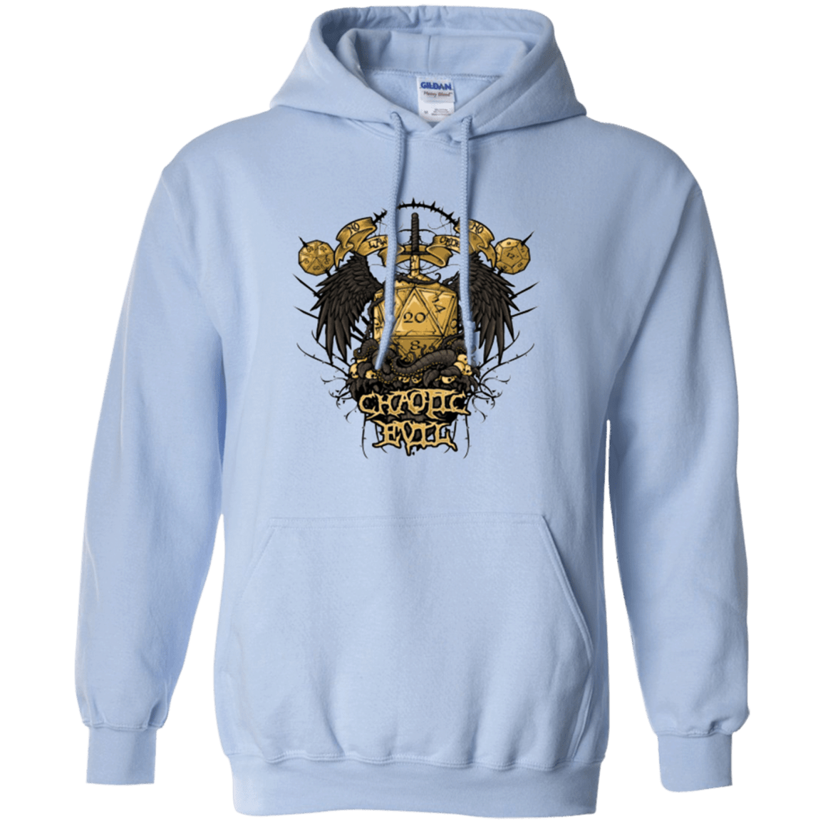 Sweatshirts Light Blue / Small CHAOTIC EVIL Pullover Hoodie