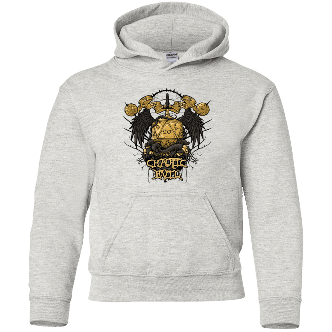 Sweatshirts Ash / YS CHAOTIC EVIL Youth Hoodie