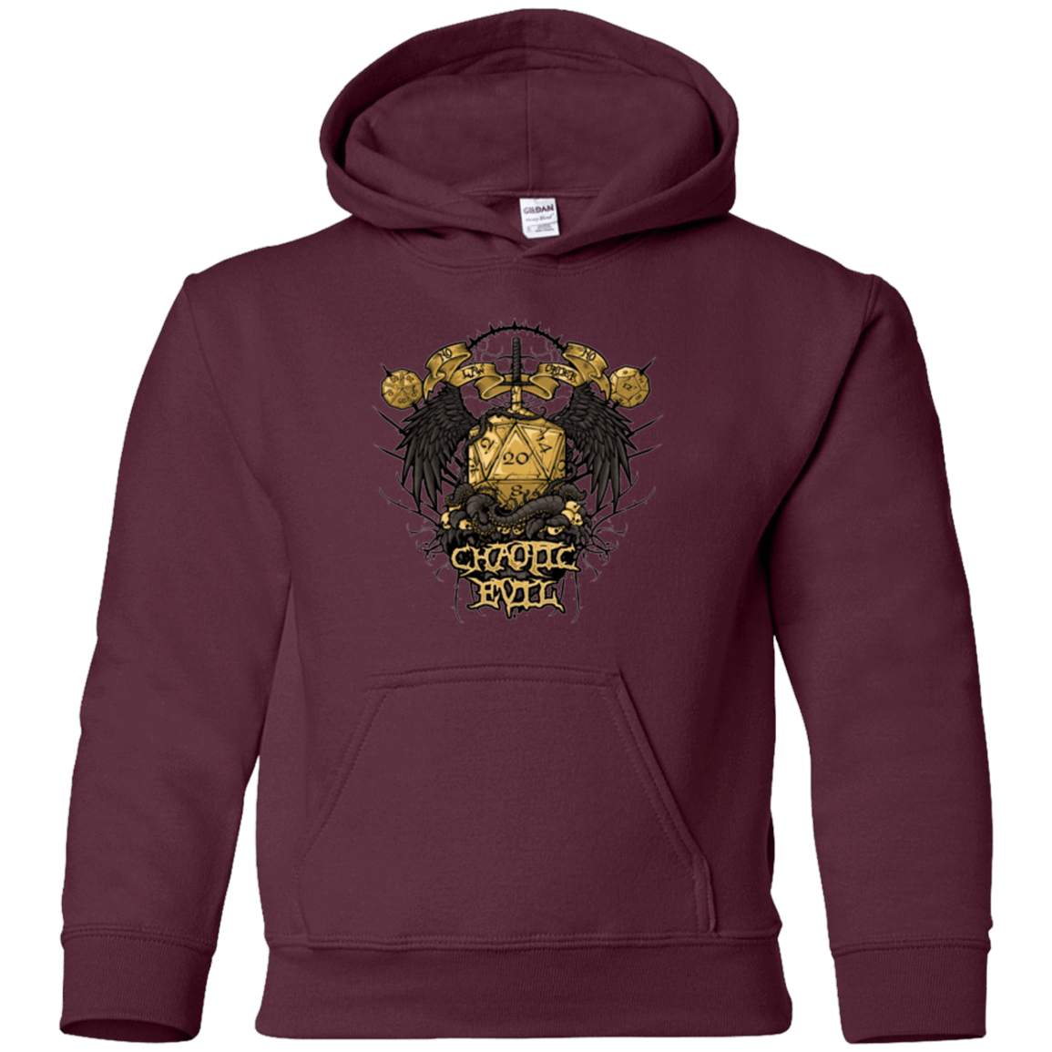 Sweatshirts Maroon / YS CHAOTIC EVIL Youth Hoodie