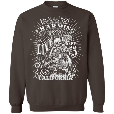 Sweatshirts Dark Chocolate / S Charming Moto Rally Crewneck Sweatshirt