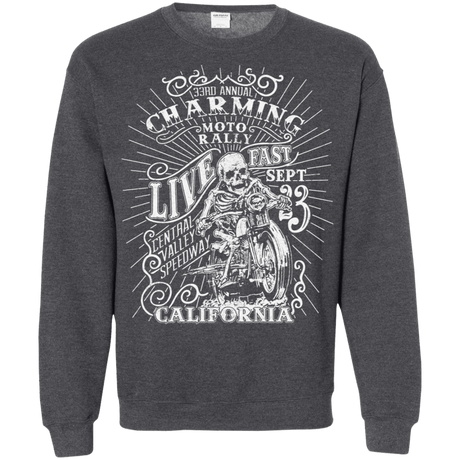 Sweatshirts Dark Heather / S Charming Moto Rally Crewneck Sweatshirt