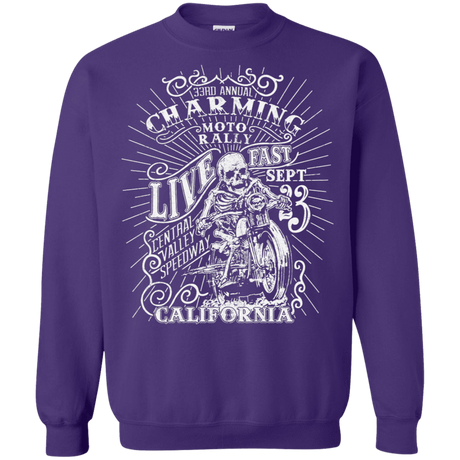 Sweatshirts Purple / S Charming Moto Rally Crewneck Sweatshirt