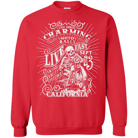 Sweatshirts Red / S Charming Moto Rally Crewneck Sweatshirt