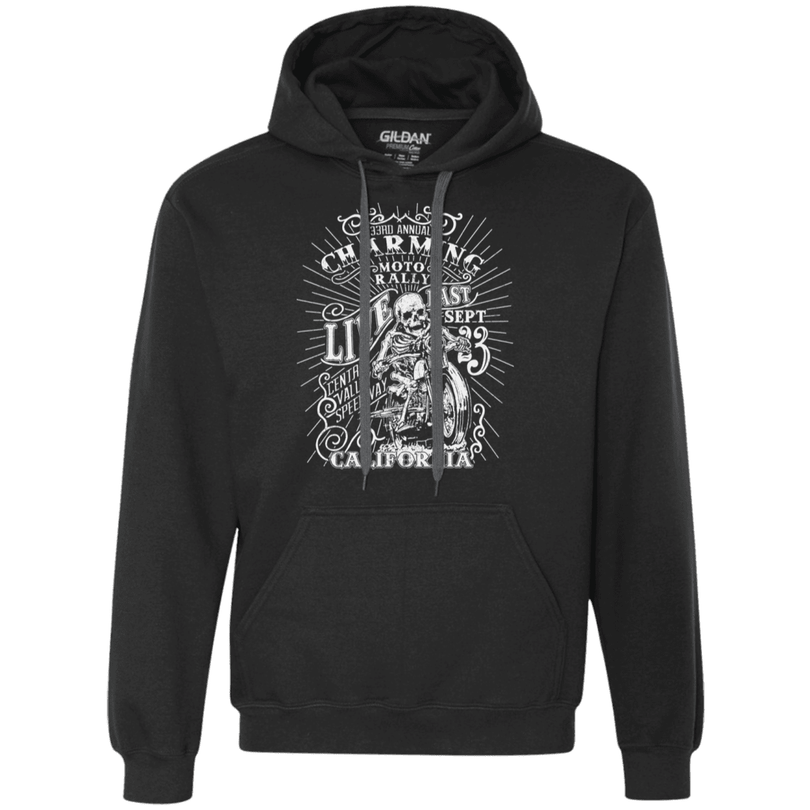 Sweatshirts Black / S Charming Moto Rally Premium Fleece Hoodie